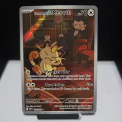 Pokemon Team Rocket's Meowth 203/182 Sv10: Destined Rivals Illustration Rare Ho… - Image 1