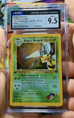 2000 Pokemon Gym Challenge #9 Koga's Beedrill Holo CGC 9.5 - Image 1