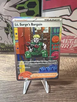 Pokemon TCG Lt. Surge's Bargain Mega Evolution Special Illustration Rare 185/132 - Image 1