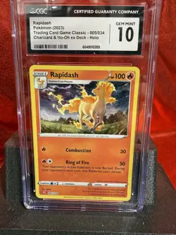 2023 Pokemon TCG Classic Rapidash 005/034 Holo CGC 10 Gem Mint - Image 1