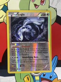 POKEMON LUGIA 78/124 REVERSE HOLO RARE FATES COLLIDE NM - Image 1