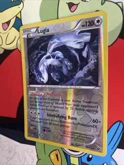 POKEMON LUGIA 78/124 REVERSE HOLO RARE FATES COLLIDE NM - Image 3