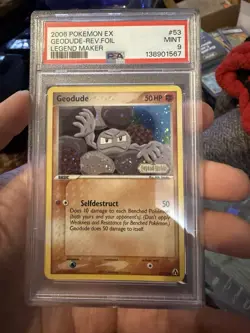 2006 Pokemon Ex Legend Maker #53 Geodude - Reverse Foil PSA 9 MINT - Image 1