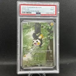 Emolga 112/086 Sv: Black Bolt Holo Pokemon TCG PSA 9 Graded - Image 1
