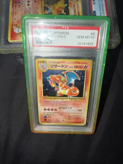 Pokemon Charizard CD Japanese Holo MEGA SWIRL 🌀 PSA 10 Rare Promo #006 Gem Mint - Image 3