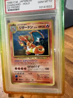 Pokemon Charizard CD Japanese Holo MEGA SWIRL 🌀 PSA 10 Rare Promo #006 Gem Mint - Image 5