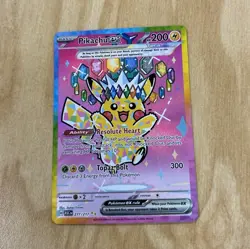 Pokemon Pikachu EX Full Art Holo SV08 Surging Sparks 277/217 Special Rare HP 200 - Image 1