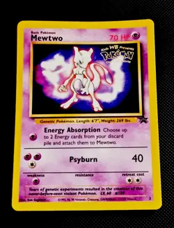 Mewtwo | Warner Brothers 1999 | Pokemon The First Movie | Black Star Promo | NM - Image 1