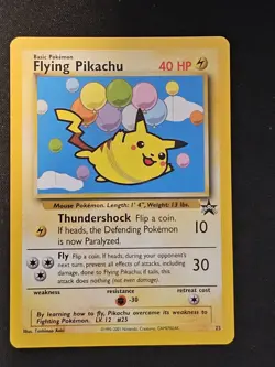 Pokemon TCG Flying Pikachu 25 Black Star Promo Mint Near Mint - Image 1