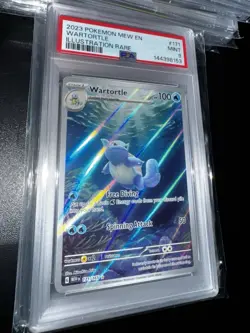 Pokemon Wartortle Illustration Rare Holo PSA 9 Scarlet & Violet 151 171/165 2023 - Image 1