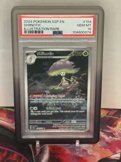 Pokemon Shiinotic 194/191 Sv08: Surging Sparks Illustration Rare Holo PSA 10 - Image 1