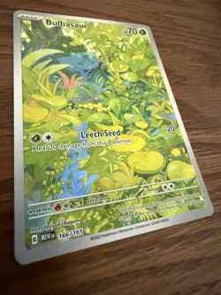 Pokemon Bulbasaur 166/165 Sv: Scarlet & Violet 151 Illustration Rare Holo Engli… - Image 2