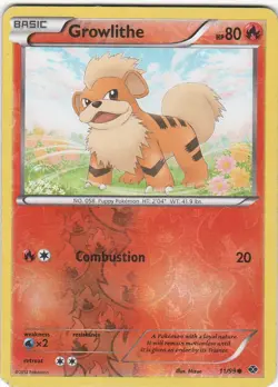 Growlithe 11/99 C Next Destinies Pokemon Reverse Holo MP - Image 1