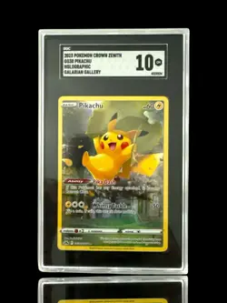 ‼2023 POKEMON CROWN ZENITH GG30 PIKACHU HOLOGRAPHIC GALARIAN GALLERY GRADE 10💨 - Image 1