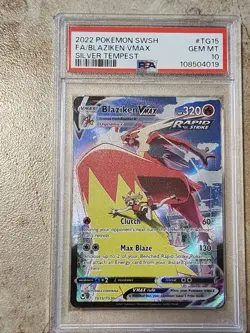 PSA 10 Blaziken Vmax TG15/TG30 Pokemon Silver Tempest Trainer Gallery - Image 1