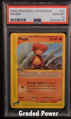 Expedition Magby PSA 10 52/165 Pokemon (3916) - Image 1