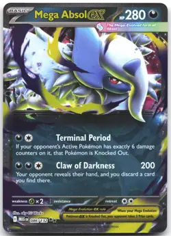 Mega Absol ex 086/132 Double Rare Mega Evolution Pokemon Near Mint - Image 1