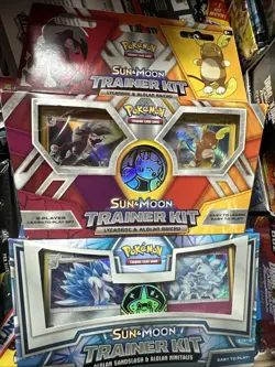 Pokemon TCG Sun & Moon 2xTrainer Kits Alolan Sandslash Ninetales Lycanroc Raichu - Image 1
