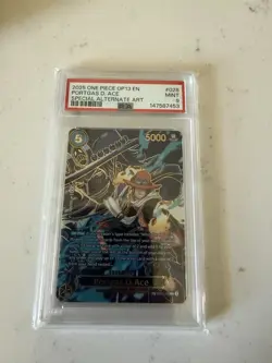 2025 ONE PIECE OP 13 EN PORTGAS D. ACE SPECIAL ALTERNATE ART EB02-028 PSA9 - Image 1
