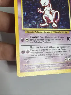 Mewtwo Base Set Holo Rare Unlimited Pokemon Card 10/102 Moderately Played - Image 4