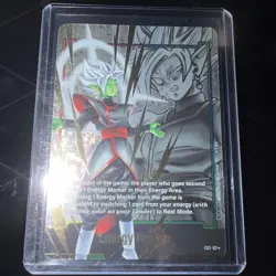 Zamasu E02-02 Energy Marker Promo Prize Gold Dragon Ball Fusion World Card Mint - Image 1