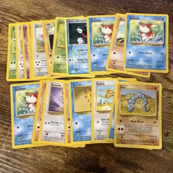 Pokemon vintage 1999 cards lot LP-damaged condition Lot of 19 - Image 1