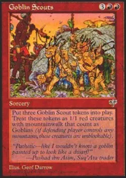 Goblin Scouts ~ Moderately Played Mirage MTG Magic UltimateMTG Red Card - Image 1
