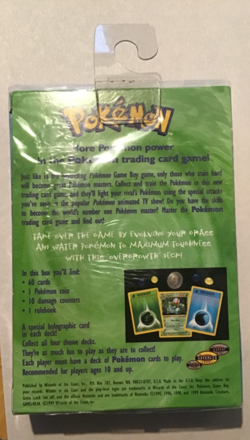 1999 Pokemon trading card game - Overgrown Theme Deck - Factory Sealed - Image 4