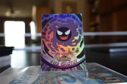 Topps Pokemon Card Gastly #92 Rainbow Holo Blue Label First Print - Image 1
