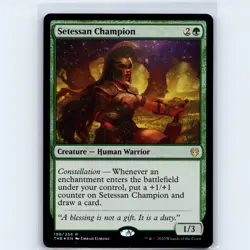MTG Setessan Champion #198 THB Theros Beyond Death Foil R NM Magic Card - Image 1