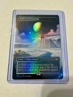 Magic the Gathering Unfinity Hallowed Fountain 277 Borderless Foil LP - Image 1