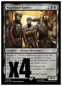MTG | Wasteland Raider (x4 Playset) | (NM) Universes Beyond: Fallout - Image 1
