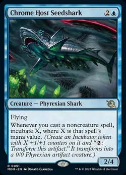 MTG Chrome Host Seedshark - Foil, NM-Mint, English March of the Machine - Image 1