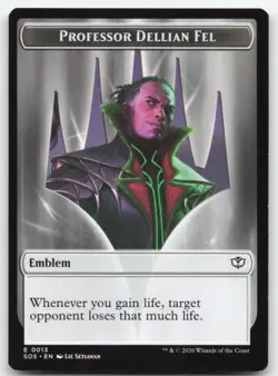 Professor Dellian Fel // Pest Double-Sided Token 13-8 SOS Magic MTG NM - Image 1