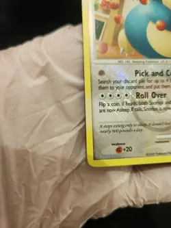 Pokemon Card - Snorlax League Promo Rising Rivals 33/111 Reverse Holo Crosshatch - Image 5