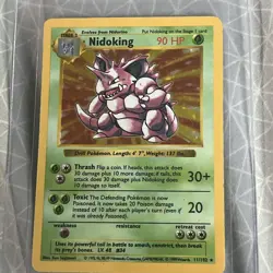 Nidoking Holo Holo Rare Pokemon Base Set 011/102 MP - Image 1