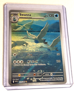 Pokemon Swanna 110/086 Illustration Rare SV: White Flare Full Art NM+ - Image 1