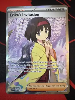 2023 POKEMON MEW EN-151 196 ERIKA'S INVITATION ULTRA RARE - Image 1