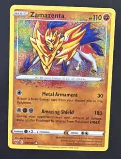 Zamazenta 102/185 Amazing Rare Vivid Voltage Pokemon 2020 - Image 1