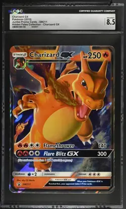 Charizard GX SM 211 Black Star Promos (Oversized) Jumbo Pokemon CGC 8.5 English - Image 1