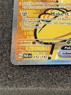 Pokemon TCG Gholdengo Ex 252/182 2023 Paradox Rift Special Illustration RareMint - Image 2