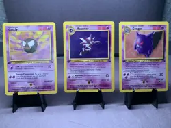 Pokemon TCG 1st Edition Gengar Fossil Set Evolution Line Non Holo Rare WOTC VTG - Image 1