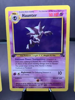 Pokemon TCG 1st Edition Gengar Fossil Set Evolution Line Non Holo Rare WOTC VTG - Image 3
