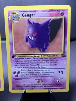 Pokemon TCG 1st Edition Gengar Fossil Set Evolution Line Non Holo Rare WOTC VTG - Image 4