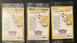 POKEMON SEALED ALL 3 Movie Promo Legendary Birds Moltres Articuno Zapdos WOTC - Image 2