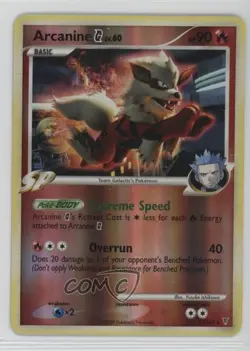 Arcanine Reverse Foil Pokemon Platinum Supreme Victors #15 2009 - Image 1