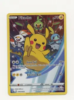 Pokemon 2020 Pikachu Full Art Promo Holo SWSH020 Sword & Shield Promo - Image 1