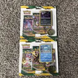 Two Factory Sealed Pokemon TCG Evolving Skies 3-Pack Blister Booster Umbreon - Image 1
