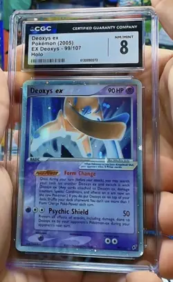 Pokemon Deoxys CGC 8 2005 EX Deoxys 99/107 Holo - Image 1