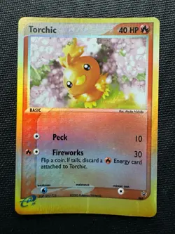 Pokemon Torchic #008 Reverse Holo - 2003 Black Star Promo - Image 1